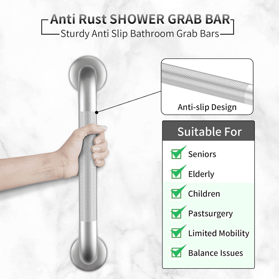 16" Stainless Steel Grab Bars (2 Pack)